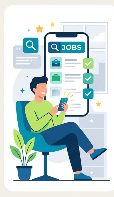 Job search on phone